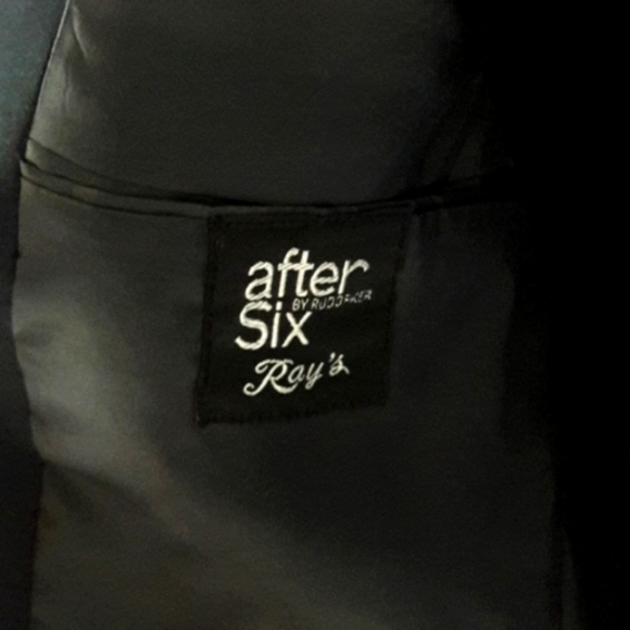 AFTER SIX Vintage 70s Wide Lapel Black Tuxedo Blazer / Dinner Jacket, 41L - Picture 3 of 9